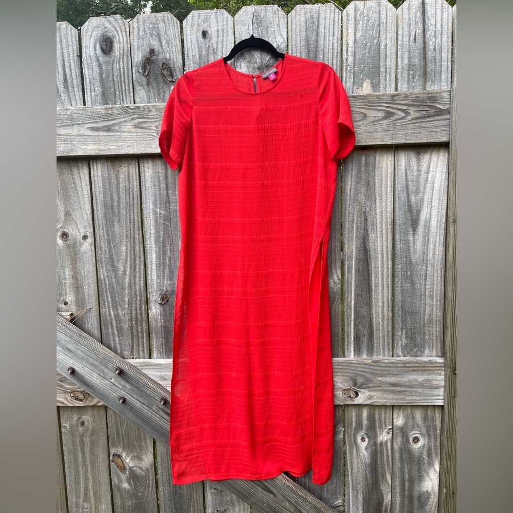Vince Camuto Vibrant Red Tunic /coverup Size XS